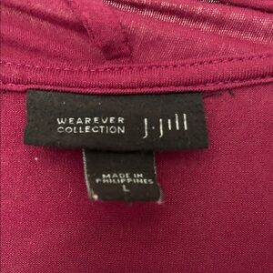 J. Jill WEAREVER Collection light weight cardigan Top in Deep Magenta